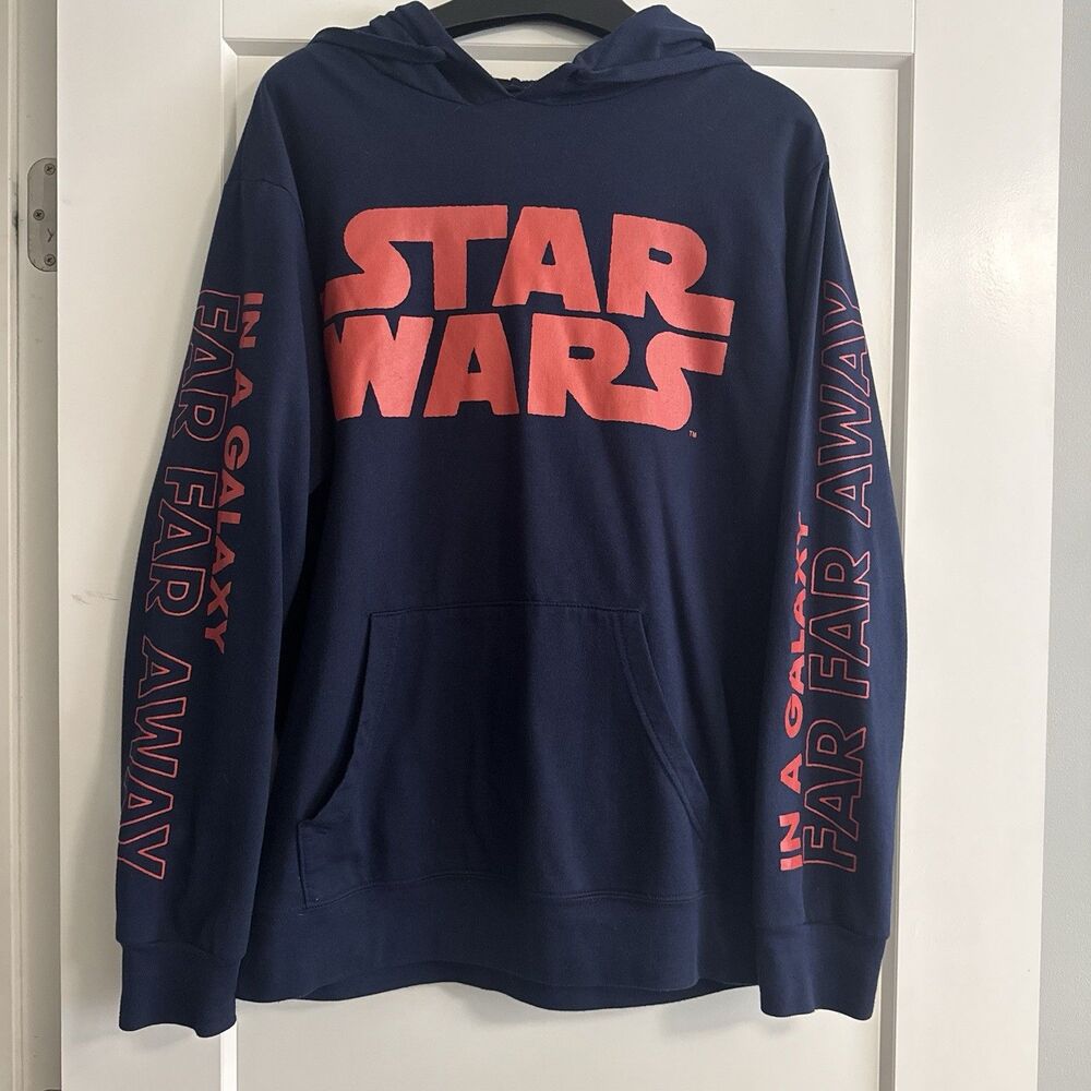 Star Wars Galaxy Far Far Away Stars Hoodie Sweatshirt Size Small